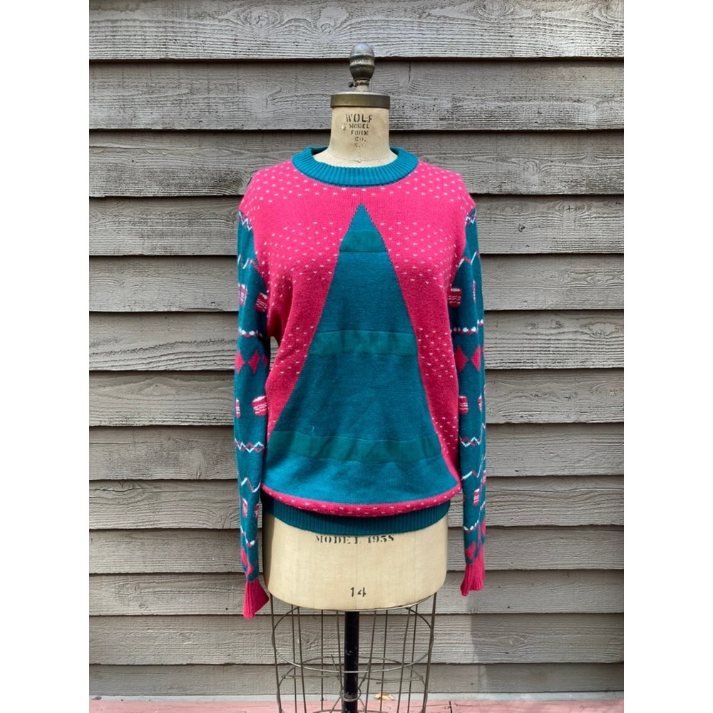 Tipsy Elves Pink Green Christmas Tree Solo Cup Holiday Sweater Mens XL